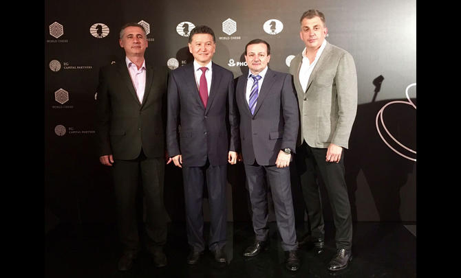 Президент FIDE Кирсан Илюмжинов и руководство шахматной федерации ЦФО